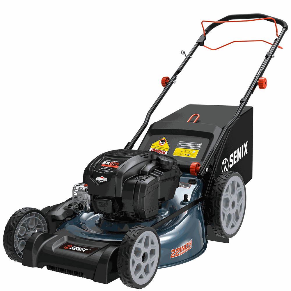 22" 163cc 4-Cycle Briggs & Stratton Engine Gas Self-Propelled Lawn Mower with 3-in-1 Mulching, Bagging, Side Discharge