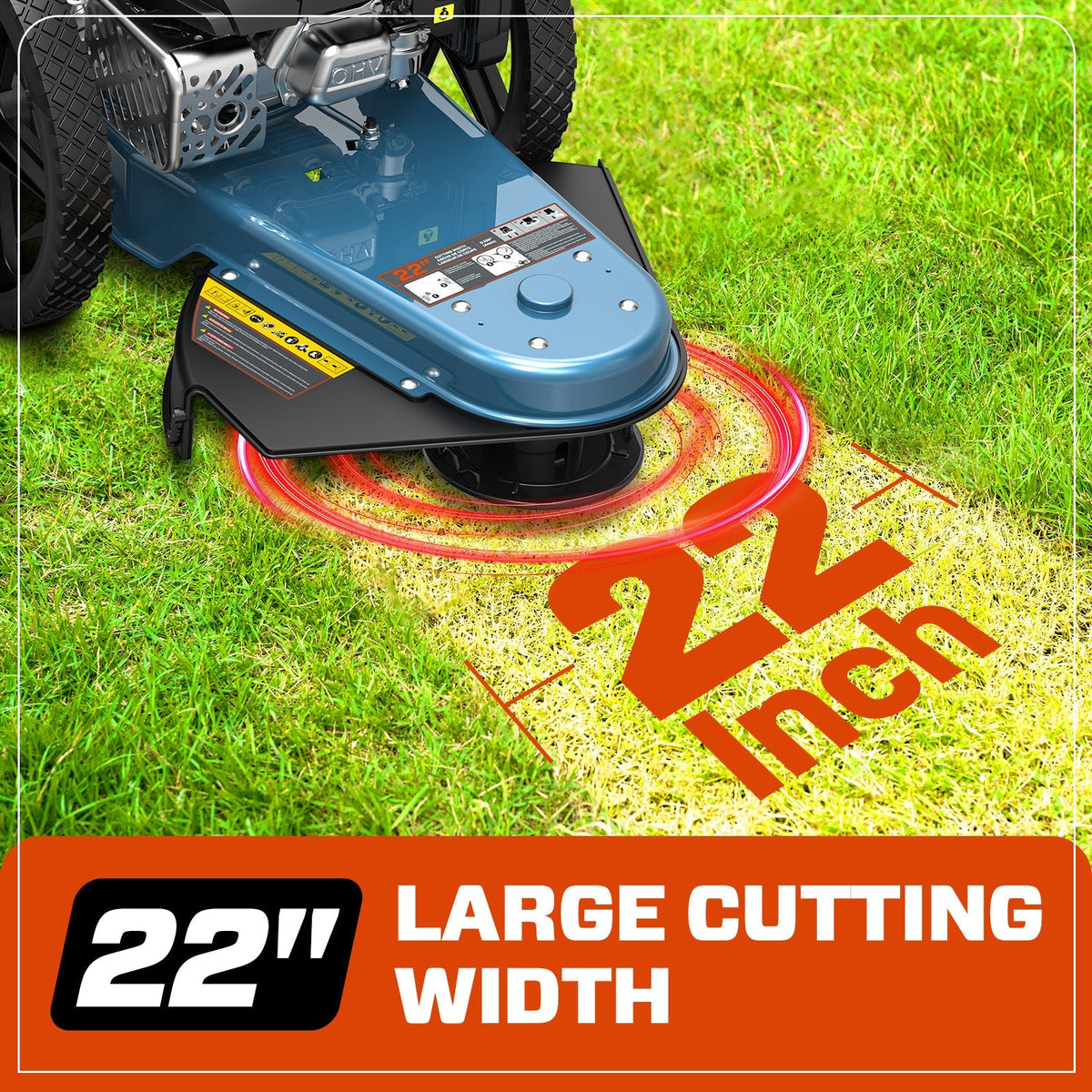 22" 160cc 4-Cycle Gas Powered High Wheel String Trimmer