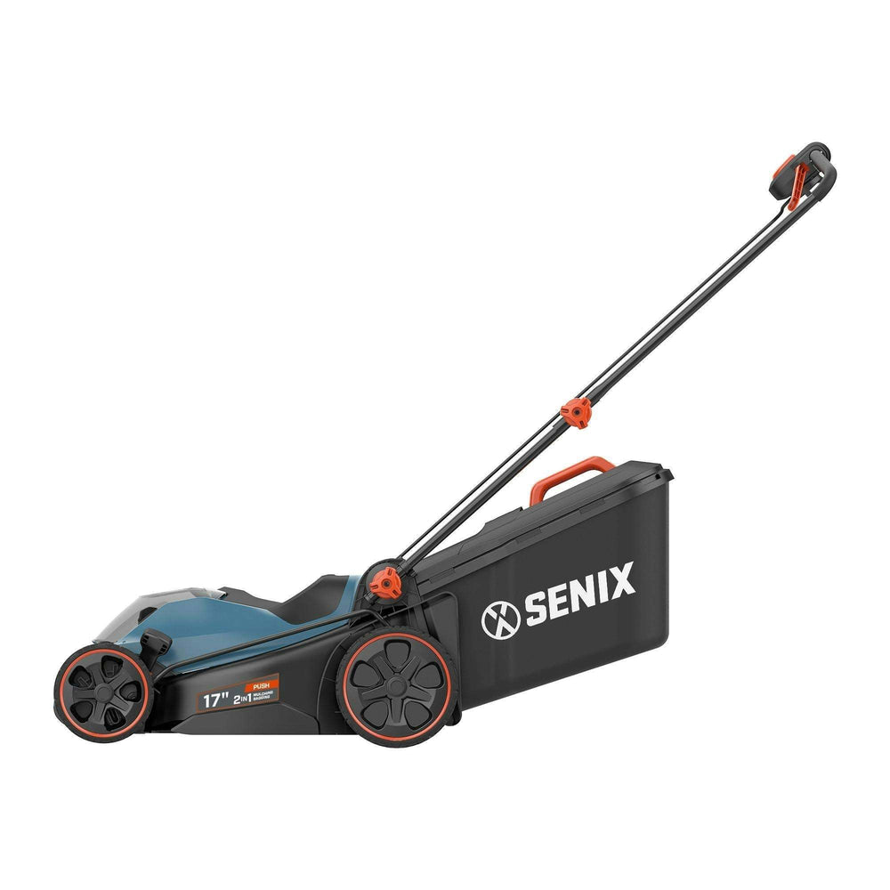 2X2 40V Max* 17" Cordless Electric Push Lawn Mower 2-in-1 Mulching & Bagging, Brushless (2 5.0 Ah Batteries & Charger Included)
