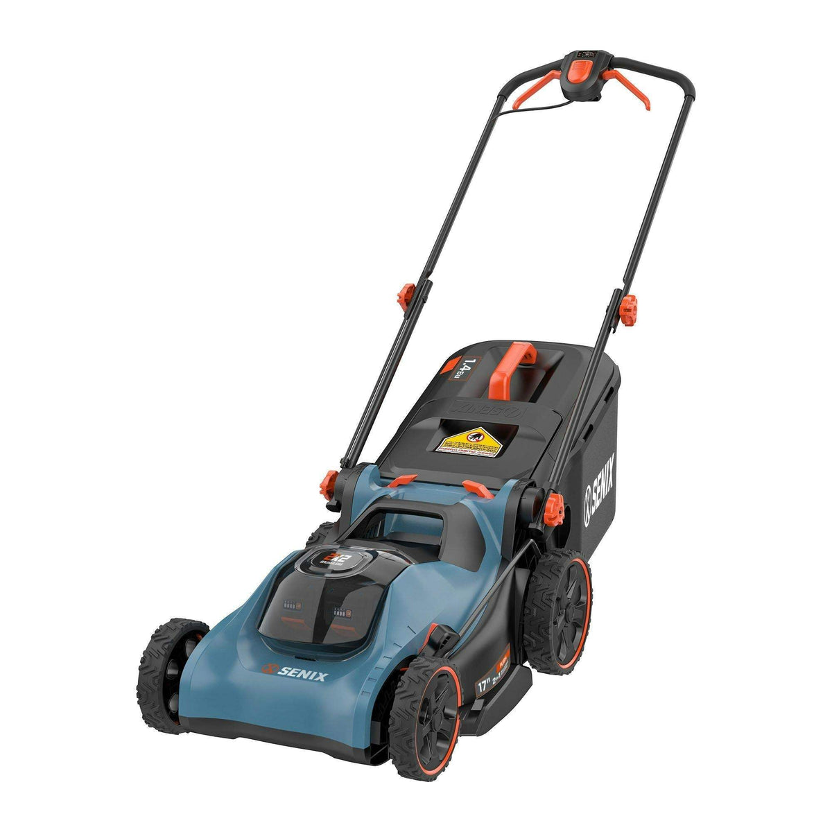 2X2 40V Max* 17" Cordless Electric Push Lawn Mower 2-in-1 Mulching & Bagging, Brushless (2 5.0 Ah Batteries & Charger Included)