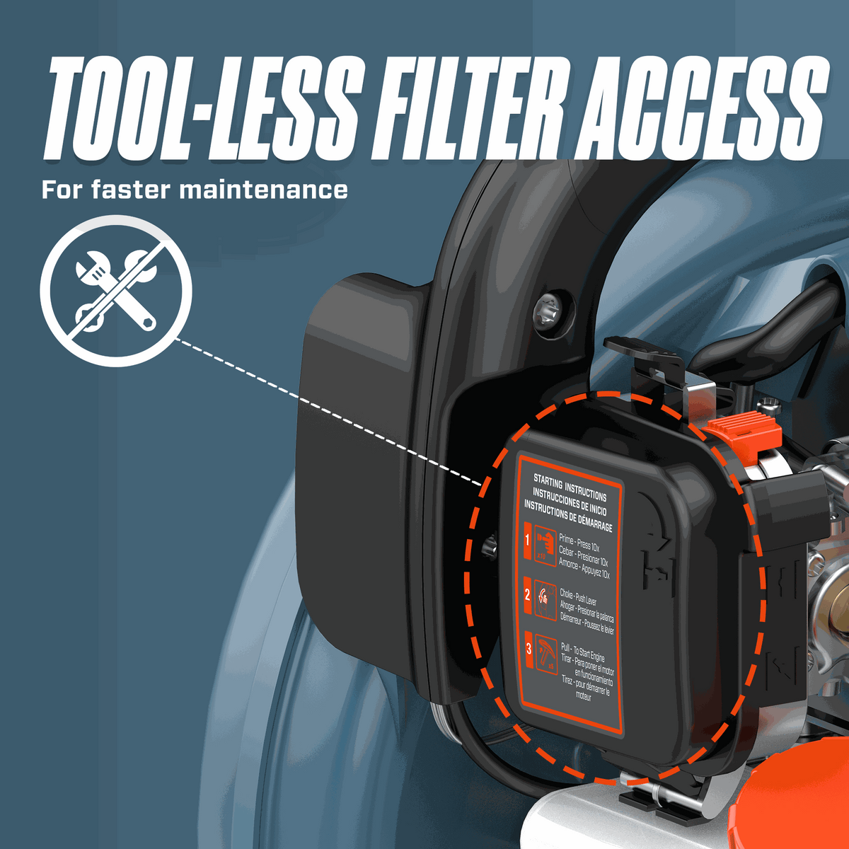 4QL® 26.5cc 4-Cycle Gas Powered Handheld Leaf Blower