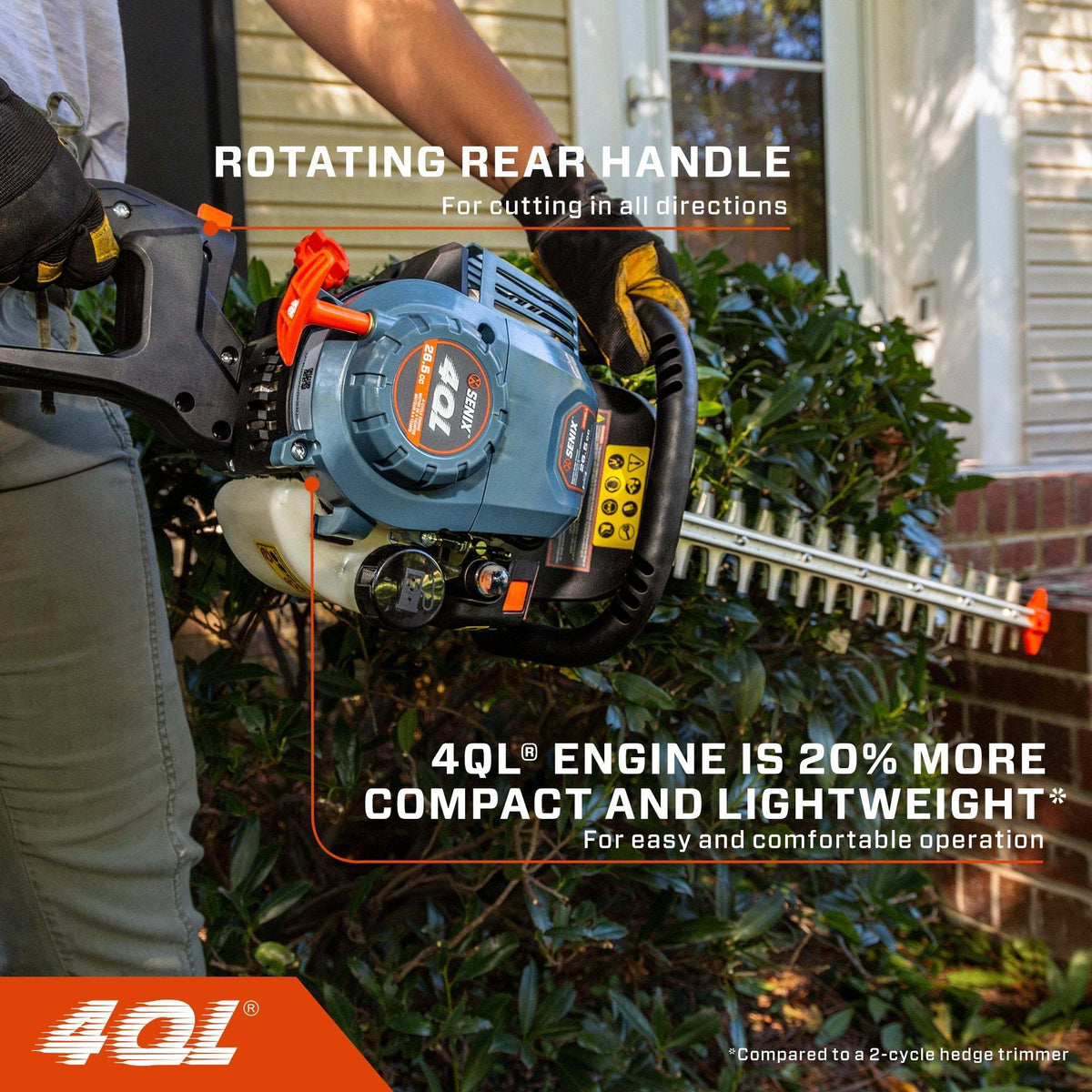 4QL® 26.5cc 4-Cycle 22" Gas Hedge Trimmer
