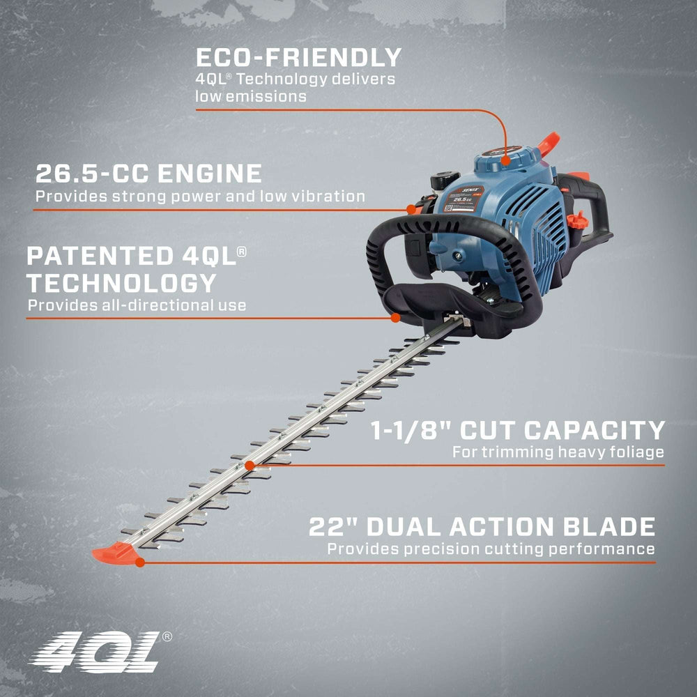 4QL® 26.5cc 4-Cycle 22" Gas Hedge Trimmer