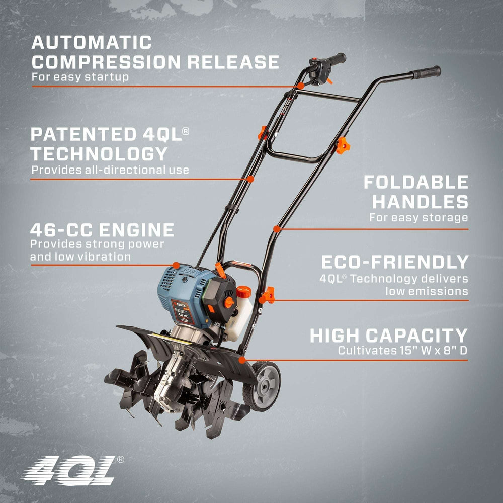 4QL® 46cc 4-Cycle Gas Tiller Cultivator